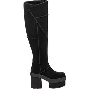 UGG New Heights Xtra Over The Knee Boots Womens US 7 / 38 Black Suede Platform
